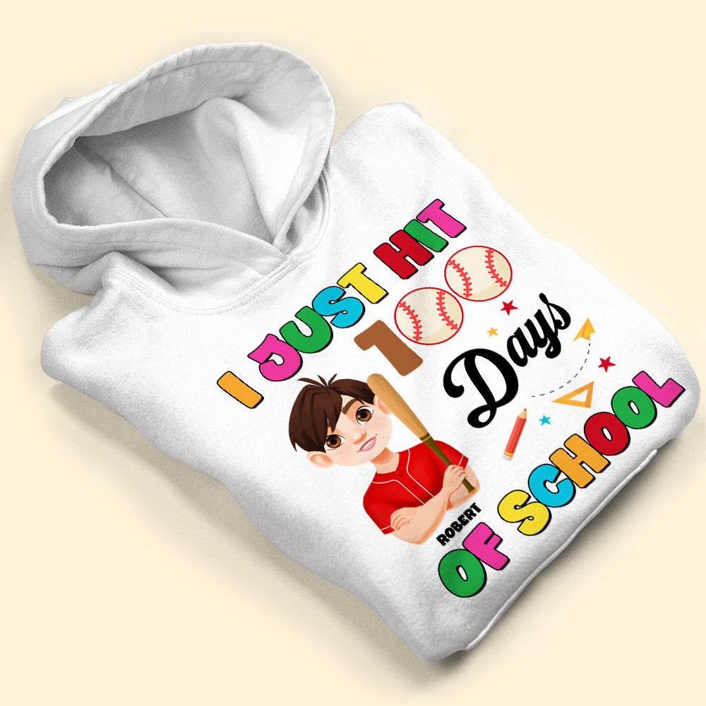 Personalized Gifts For Baseball Kid Shirt 100 Days Of School 02kati040125hg-Homacus