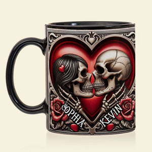 Personalized Gifts For Skull Couple Coffee Mug 03ohti041224-Homacus