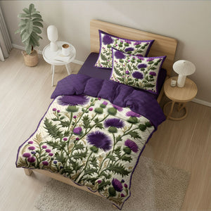 Thistle Flowers Quilt Bed Set 05huti210125-Homacus