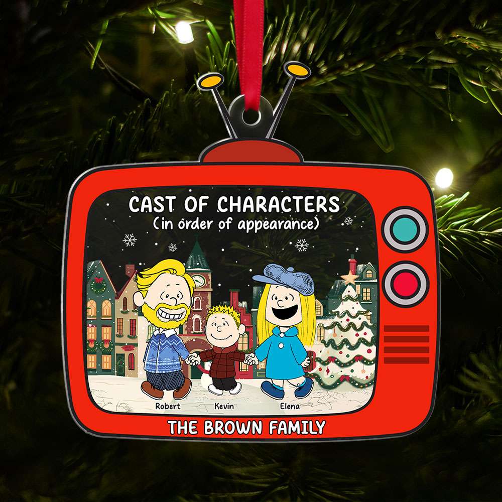 Personalized Gifts For Family Acrylic Ornament Christmas Character Cartoon 04xqti261124-Homacus