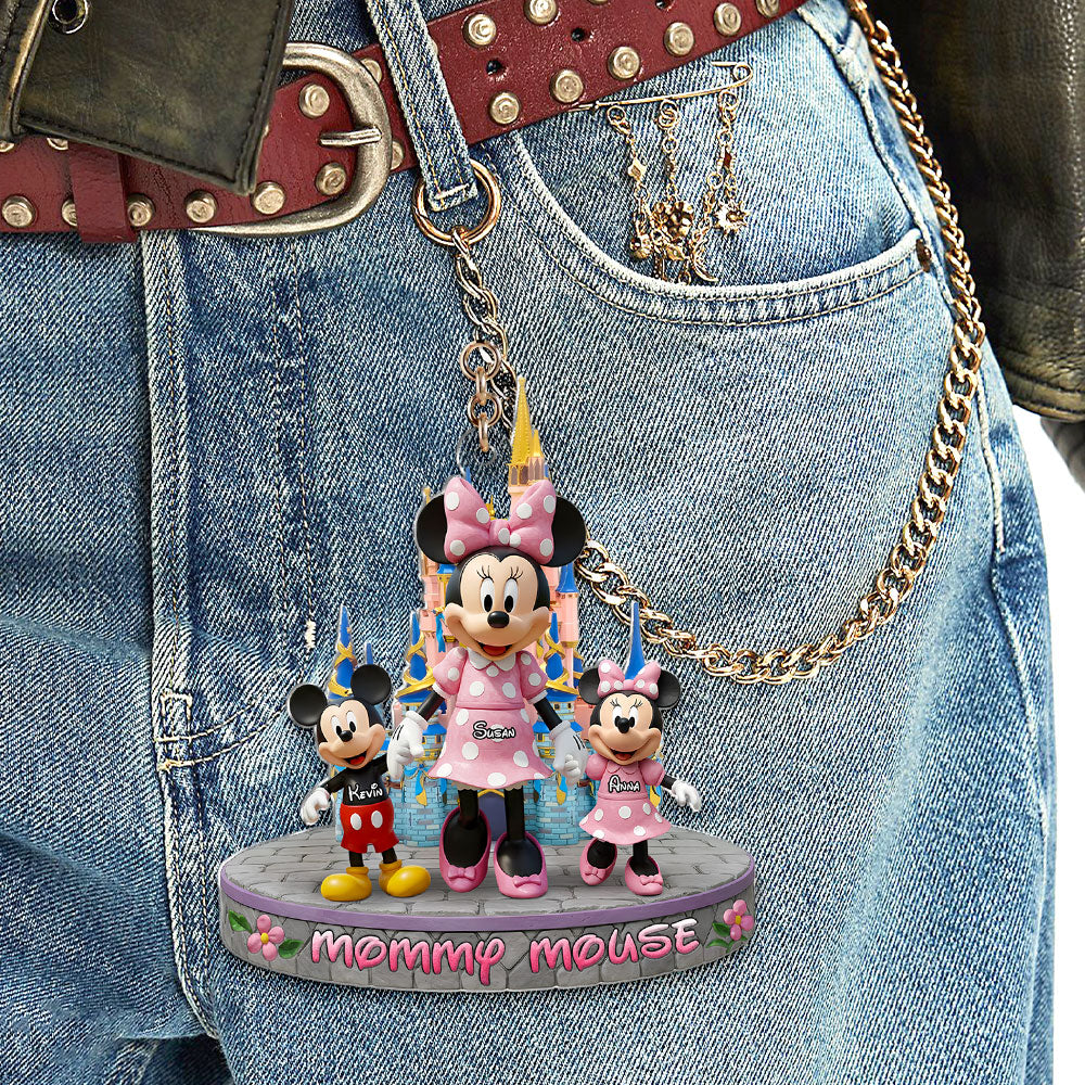 Personalized Gifts For Mom Keychain, Mom & Kids Hand In Hand 01qhti090425-Homacus