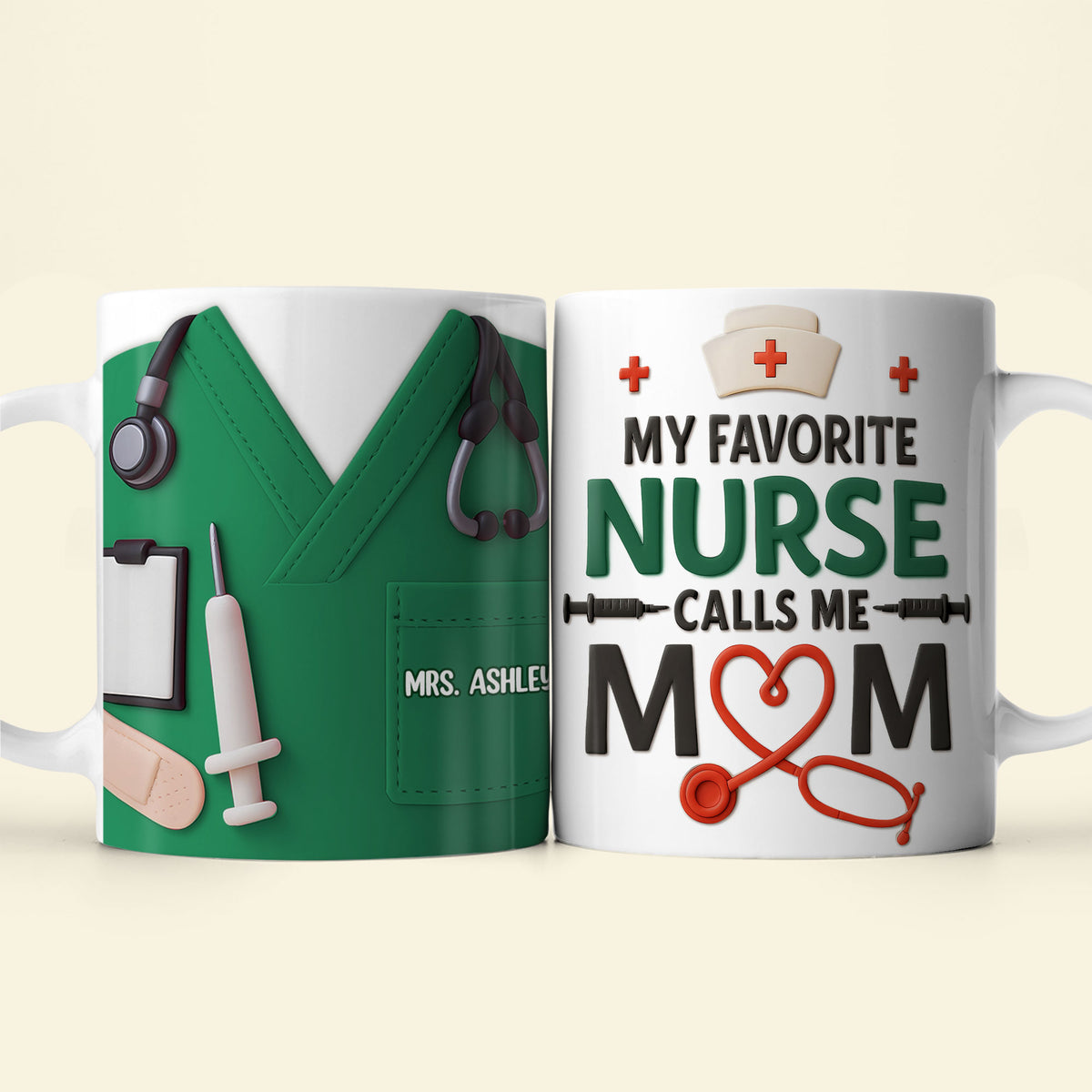 Personalized Gifts For Nurse Mom Mug Calls Me Nurse Mom 03OHTI040425-Homacus
