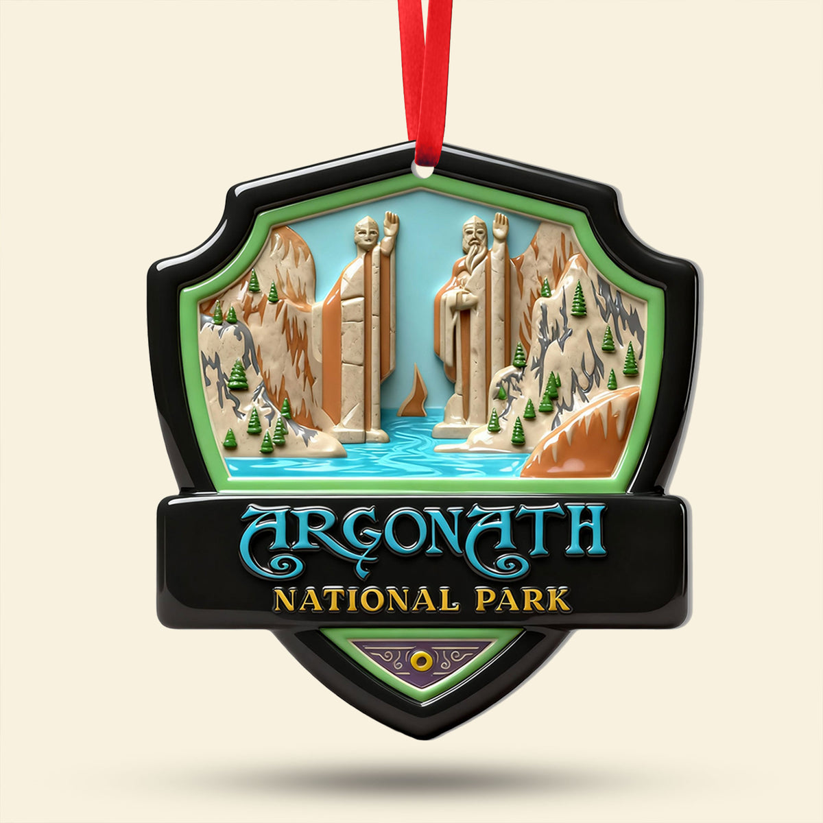 Fantasy Location Shield Ornament - Personalized Gifts For Movie Fans 03QHTI081025-Homacus