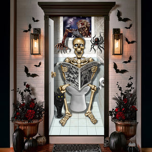 Funny Halloween Restroom Door Cover 04HUTI040924 Spooky Halloween Decor-Homacus