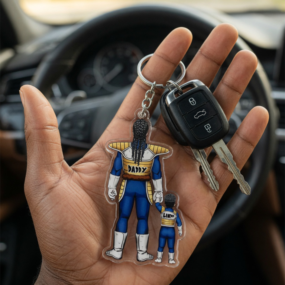 Hero Dad Power Keychain – Personalized Gifts For Dad 041QHHU020525HH-Homacus