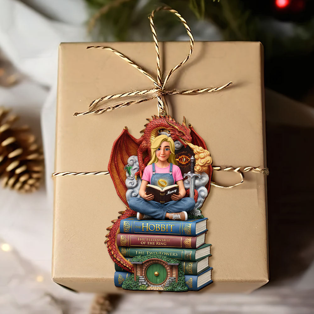 Book Lover Ornament - Personalized Gift For Book Lover Christmas Ornament 01HUTI171025-Homacus