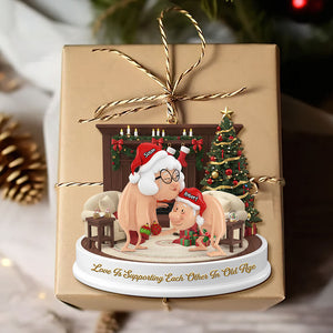 Funny Old Couple Ornament - Personalized Gifts For Couple Christmas Ornament 06NATI231025-Homacus