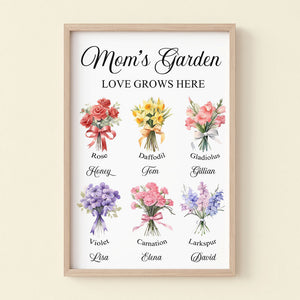 Personalized Gifts For Mom Canvas Print Mom's Garden-Homacus