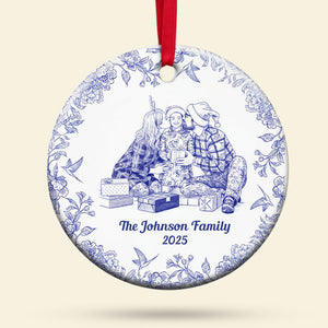 Toile De Jouy Family Ornament, Custom Photo Gifts For Family 03qhti150925-Homacus