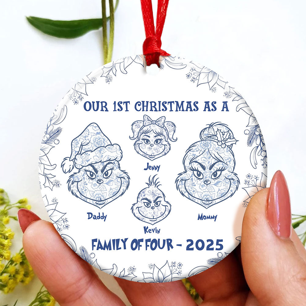 Funny Monster Family Ornament - Personalized Gifts For Family 03pgti210825-Homacus
