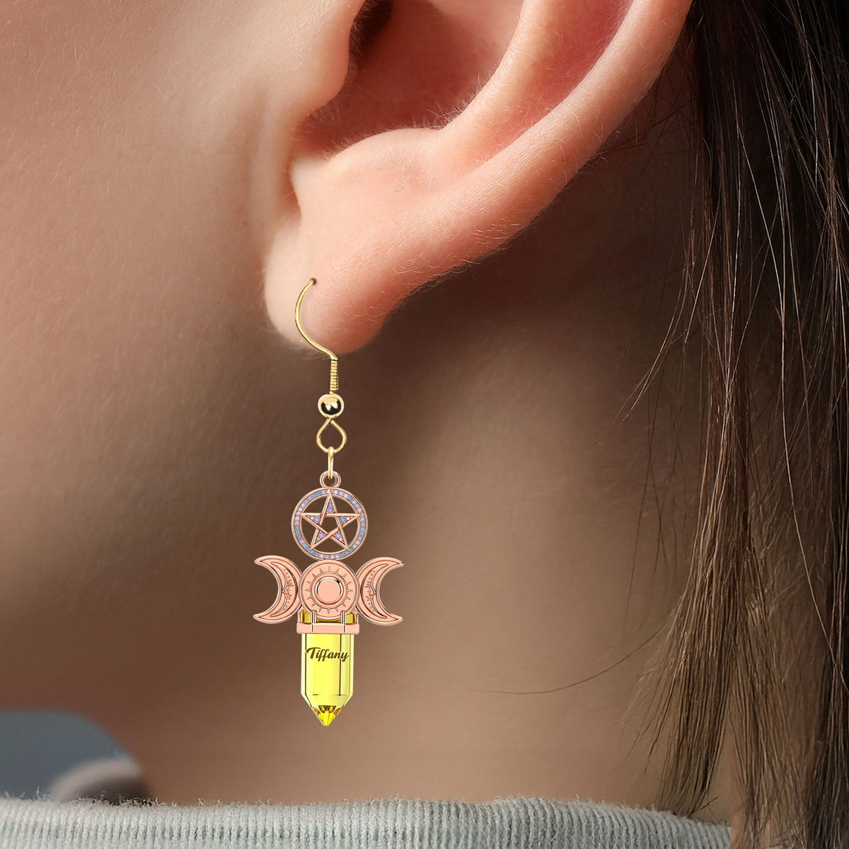 Witch Acrylic Earrings - Personalized Gifts For Witch Lovers 02nati180725-Homacus