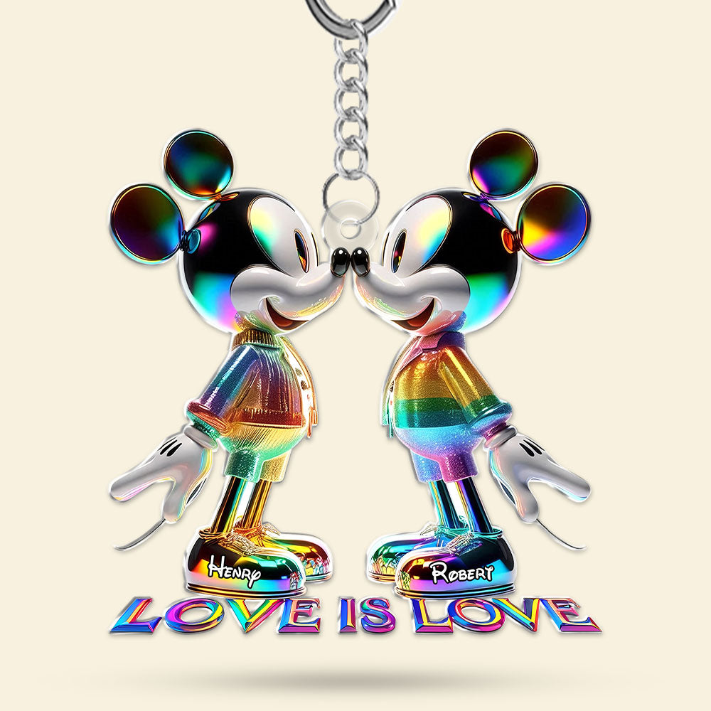 LGBT Mouse Couple Keychain - Personalized Gifts For Couple 03tgti270525-Homacus