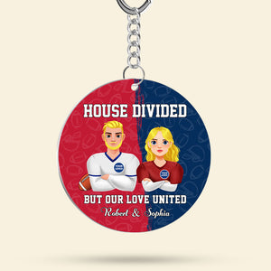 Personalized Gifts For Couple Keychain American Football Couple 02huti230125hg-Homacus