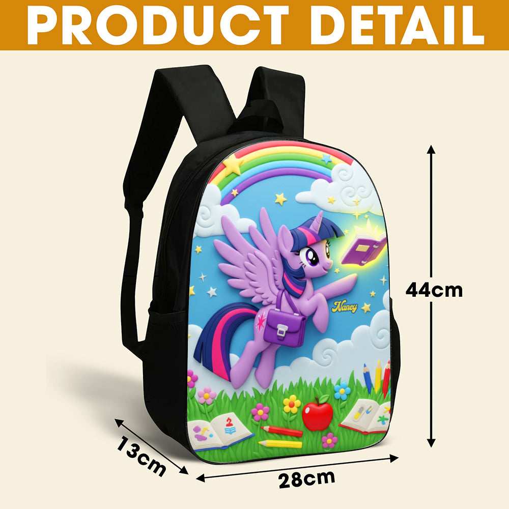 Cute Unicorn School Bag - Personalized Gifts For Kids 04pgti040825-Homacus