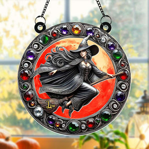 Personalized Round Shaped Home Decor Witch Sun Catcher 01HUTI210824 3D Halloween Wicked Witch-Homacus