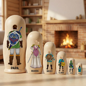 Adventure Family Nesting Dolls - Personalized Gifts For Family Wooden Nesting Dolls 02QHHU090426HG-Homacus