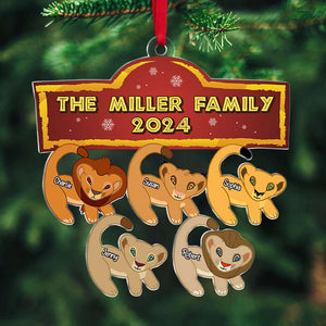 Personalized Christmas Gifts For Lion Family Acrylic Ornament 03KATI011124-Homacus