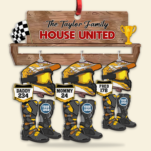 Personalized Christmas Gift For Family Ornament Motorcross Family 02HUHU151024-Homacus