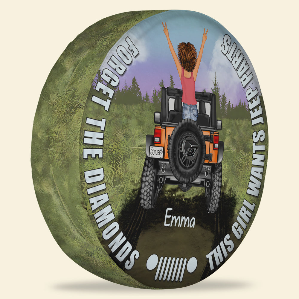 Personalized Gifts For Girl Tire Cover Car Girl In Forest 03HUDC110624HN-Homacus