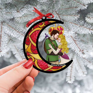 Personalized Gifts For Couples, Kissing Couple Christmas Acrylic Ornament 01OHTI091124HG-Homacus