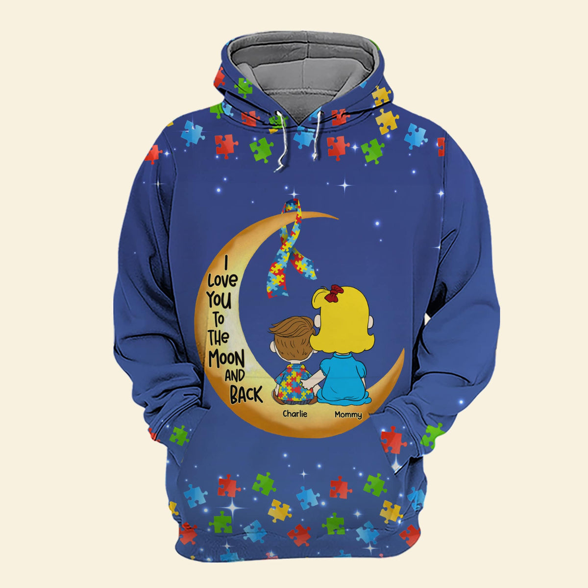 Personalized Gift For Autism Mom Shirt, Love You To The Moon And Back 02qhti0703hg-Homacus