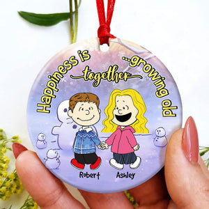 Personalized Christmas Gifts For Couple Hand In Hand Ceramic Ornament 04QHHN281023DA