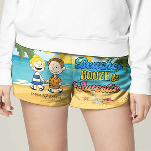 Personalized Gifts For Couple Shorts Beaches Booze & Sweetie Couple 06TOTI190724HH-Homacus