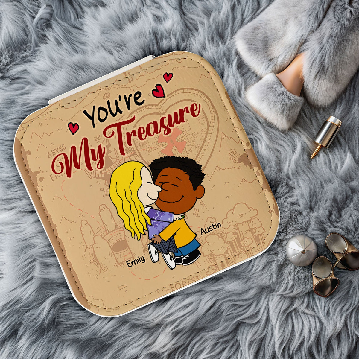 Personalized Gifts For Couple Jewelry Box 01kati231224hg-Homacus