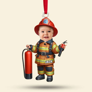 Custom Photo Gifts For Kid Firefighter Ornament 03ohti211124-Homacus