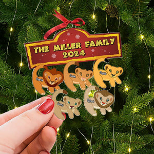 Personalized Christmas Gifts For Lion Family Acrylic Ornament 03KATI011124-Homacus