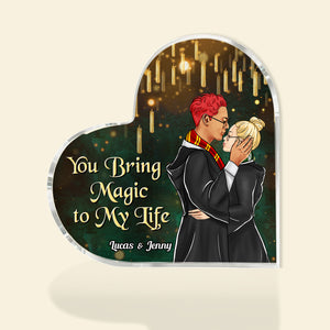 Personalized Gifts For Couple Heart Plaque You Bring Magic To My Life-Homacus