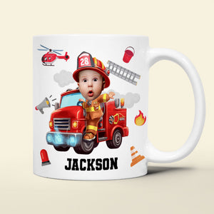 Custom Photo Gifts For Kid Firefighter Coffee Mug 05ohti061224-Homacus