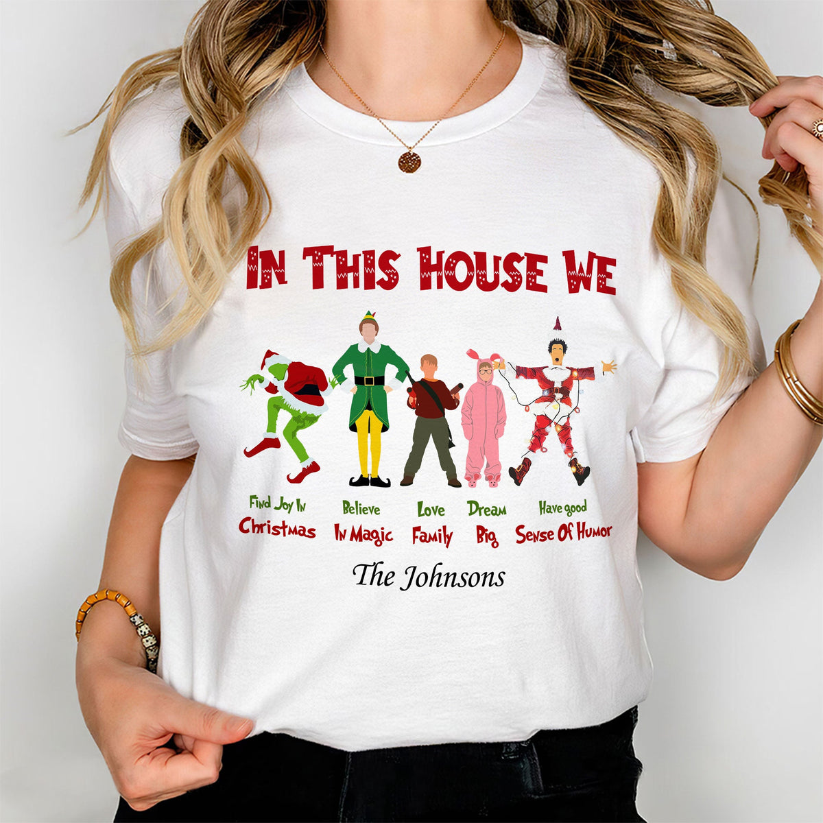 Personalized Gifts For Family Shirt, Classic Christmas Movies 01qhti251024-Homacus