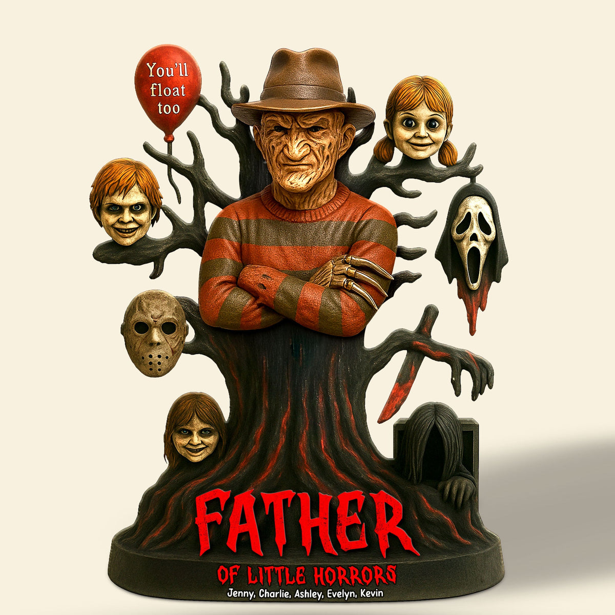 Horror Dad Plaque - Personalized Gifts For Dad 05ohti050525-Homacus