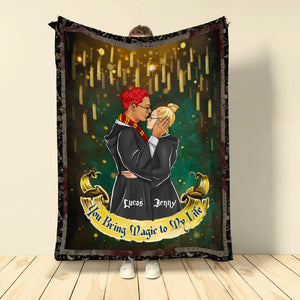 Personalized Gifts For Couple Blanket You Bring Magic To My Life-Homacus
