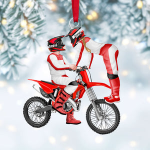 Personalized Gift For Couple Christmas Ornament Motorcross Couple 015ACTI111124PA-Homacus