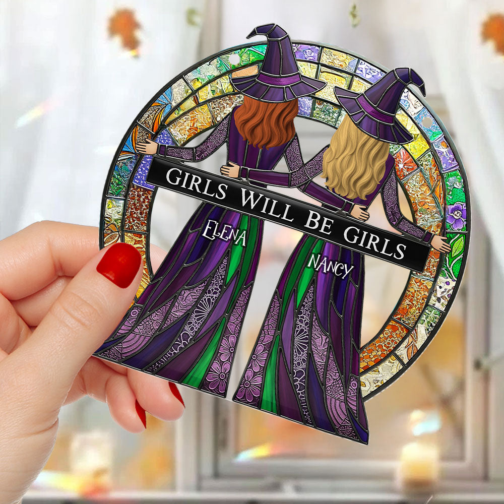 Witch Besties Suncatcher - Personalized Gifts For Besties 02nati090825-Homacus