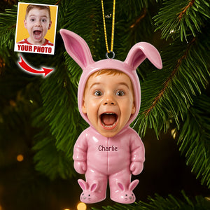 Cute Rabbit Ornament - Custom Photo Gifts For Loved Ones 02huti270825-Homacus