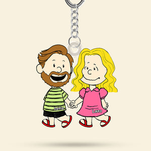 Personalized Gifts For Couple Keychain Holding Hands 04acti150125-Homacus