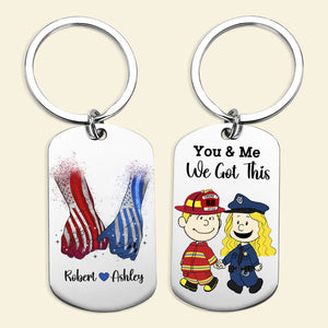 Personalized Gifts For Couple Stainless Steel Keychain, Custom Job Costumes 03qhti160125hg-Homacus