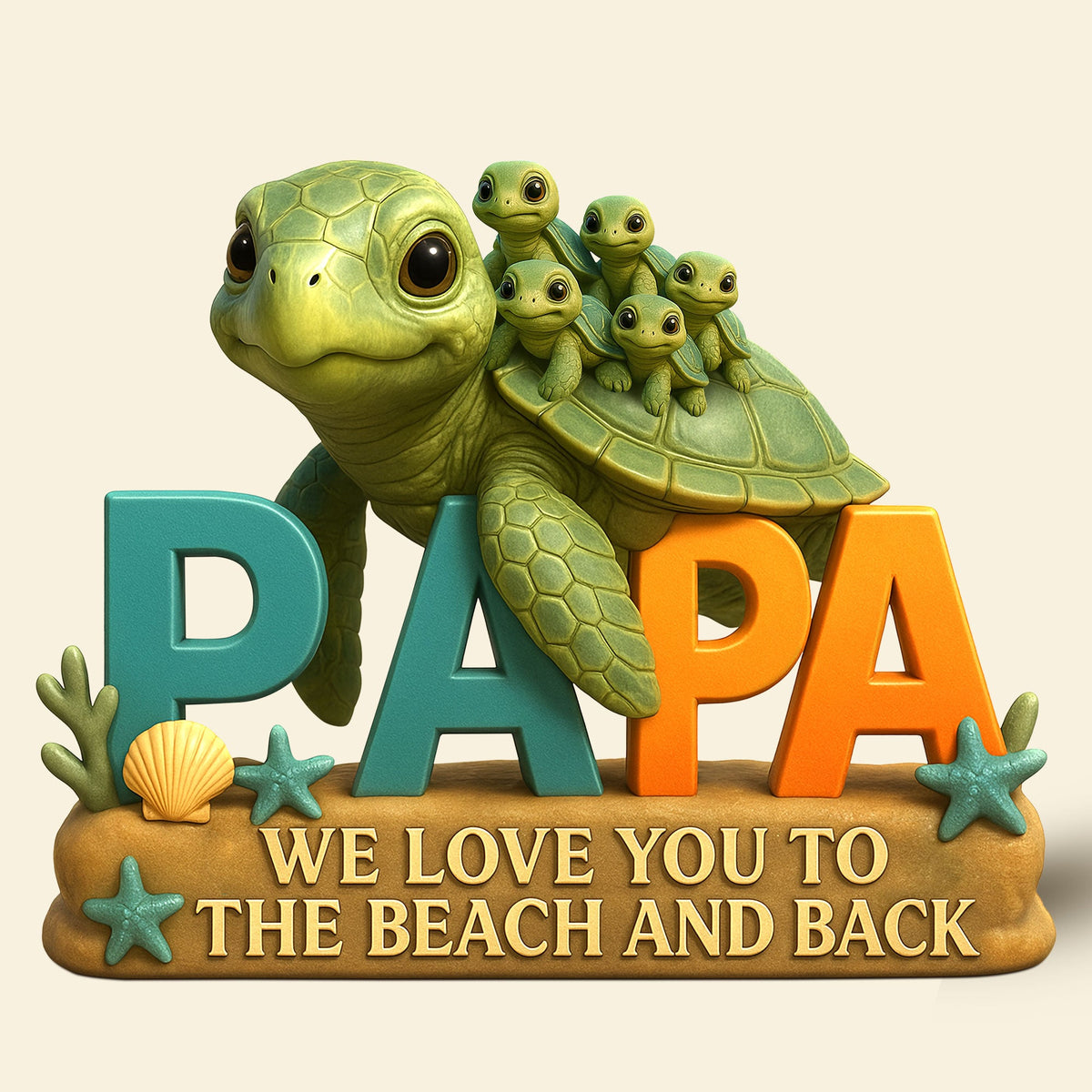 Turtle Dad Acrylic Plaque - Personalized Gifts For Dad 04TGTI030525-Homacus