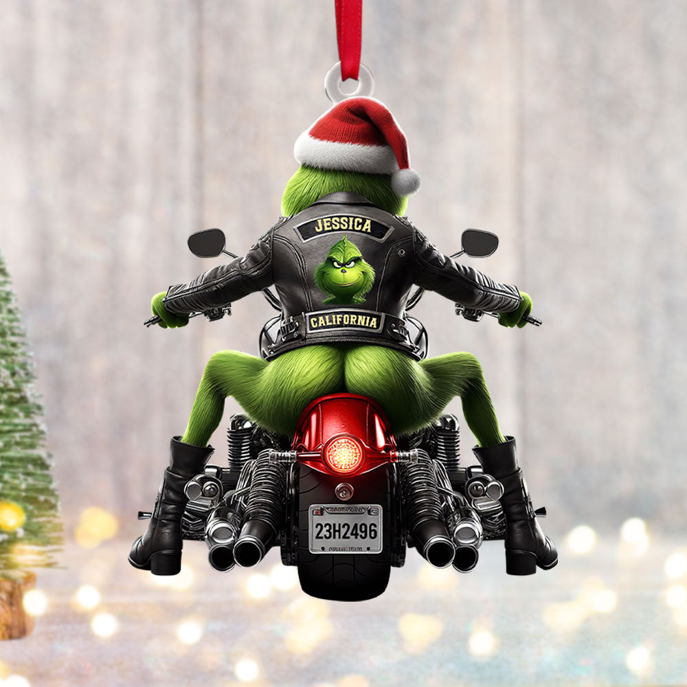 Green Monster - Personalized Christmas Gifts - Motorcycle Ornament-Homacus