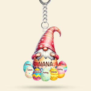 Personalized Easter Gifts For Grandma Keychain 02nati060225 Gnome Nana-Homacus