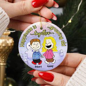 Personalized Christmas Gifts For Couple Hand In Hand Ceramic Ornament 04QHHN281023DA-Homacus