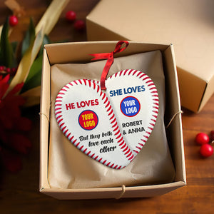 Personalized Christmas Gifts For Baseball Lover Ceramic Ornament 02HUTI091024-Homacus