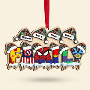 Personalized Gifts For Superhero Family Christmas Ornament 03ohti241024-Homacus