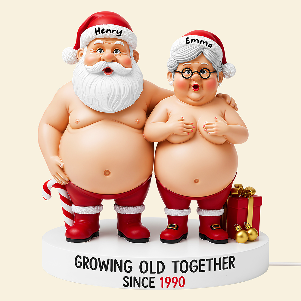 Funny Old Santa Light Box Personalized Gifts For Couple 01NADT061125-Homacus