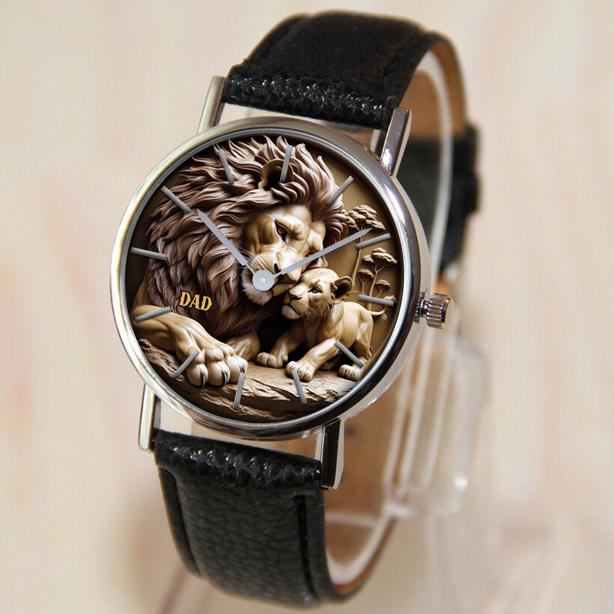 Lion Dad Watch - Personalized Gifts For Dad 02nati280425-Homacus