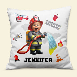 Custom Photo Gifts For Kid Firefighter Pillow 04ohti061224-Homacus