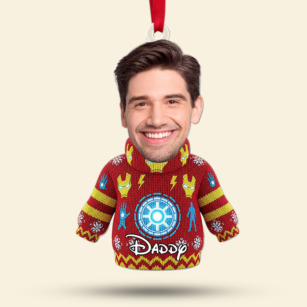 Cute Christmas Sweater Ornament - Custom Photo Gifts For Family 04qhti270825-Homacus